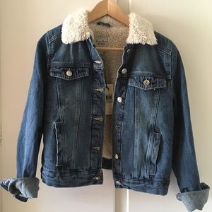 NWT Denim Collection Sherpa Jacket.